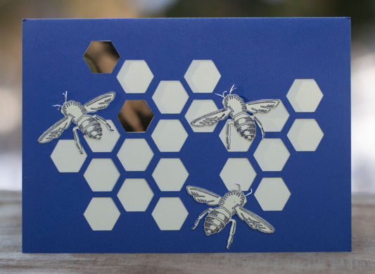 Handmade Honey Bee Greetings Card